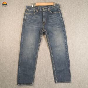 Levi's 505 Jeans Blue Medium Wash Straight Leg Tailored Denim Men's 36X27